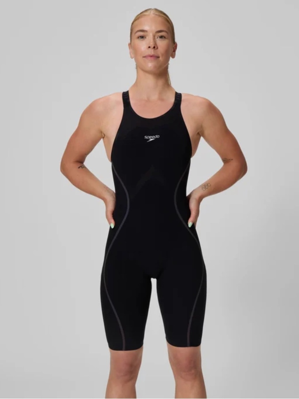 Speedo women’s fastskin LZR intent 2.0 open back kneeskin size 25